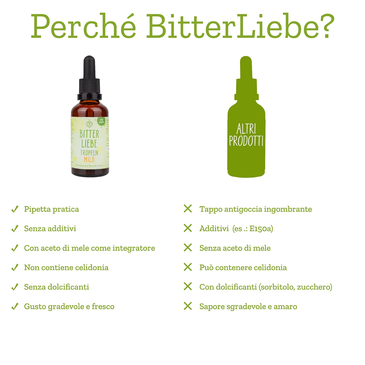 BitterLiebe Gocce di sostanze amare 50ml - versione delicata (confezione da 3 flaconcini)